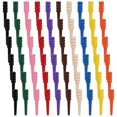 Imagem de 60pcs Cribbage Board Pegs, Wooden Cribbage Pegs Fit 1/8 Inch Holes Easy Grip Game Pins with a Tapered Design for Traditional Cribbage Board Game Accessories (10 Colors)