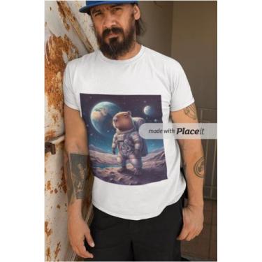 Imagem de Camiseta Capivara Astronauta - Vzoo, Branco, M