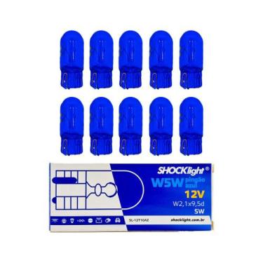 Imagem de Kit 10 lâmpadas T10  Super Branco Shocklight