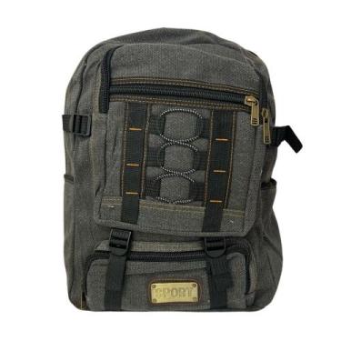 Imagem de Mochila Masculina Textil Grande Universitária Resistente Preto - Maso 