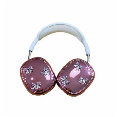 Imagem de Capa de fone de ouvido prateada revestida para AirPods Max, lindo design de padrão para meninas e mulheres, capa protetora de fone de ouvido compatível com AirPods Max (arco)