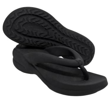 Imagem de Chinelo Sandalia Plataforma Nuvem Lindo Feminino Verão E.V.A Leve Confortavel de dedo Ortopedico (37/38, Preto Dedo) (Rosa Bebê, BR, Adulto, Numérico, M, 36)