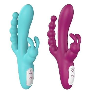 Imagem de Joker S-Hande Vibrador Rabbit Clitóris Ponto G e Anal 9 Modos de Vibração 21cm Recarregável Flexível em Silicone