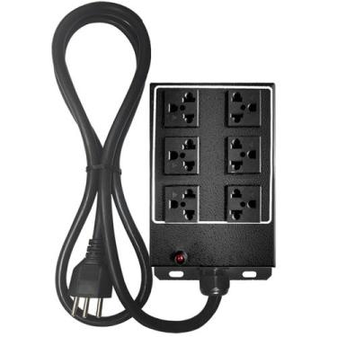 Imagem de Régua 06 Tomadas Universal 4000w - CBI Iluminação, 5 Metros