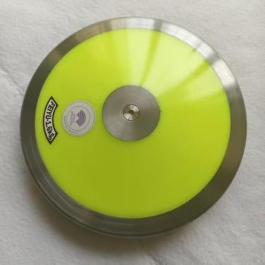 Imagem de FEIYU Discos de atletismo 1,6 kg com 73% de peso de aro certificado WA(IAAF) - Arremessos de disco de rotação média para competição e treinamento de arremesso de disco de ensino médio e faculdades