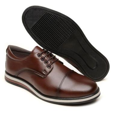 Imagem de Sapato Social Masculino Oxford Casual Couro Sport Fino palmilha Confor