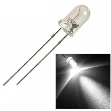 Imagem de 20x Led Branco de 5mm Alto Brilho - Casa da Robótica