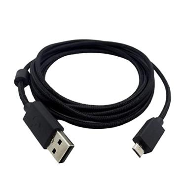 Imagem de Cabo de de ouvido para USB trançado de náilon para Micro-Usb Cabo de áudio para G533 G633 G502 de ouvido de mouse para