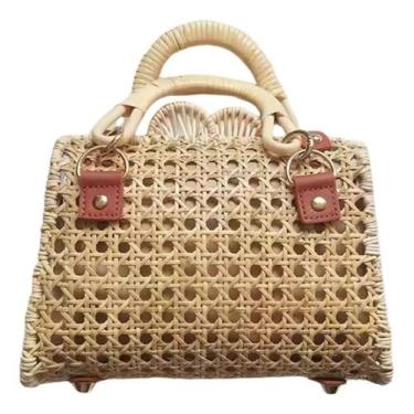 Imagem de Bolsa De Palha Feminina Sofisticada Moderna Média Verão Top - Alwy