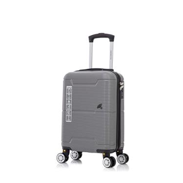 Imagem de ALLABARD Mala de Bordo 8kg em ABS Rígido Padrão ANAC com Rodinhas 360 e Cadeado Numérico com Senha Verona 18 (Cinza)