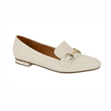 Imagem de Sapato Mocassim Feminino Conforto Fivela Vizzano, Bege claro, 36