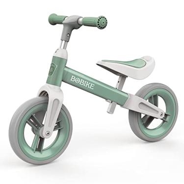 Imagem de BOBIKE Brinquedos de bicicleta de equilíbrio para crianças pequenas de 1 a 4 anos, assento ajustável e guiador sem pedal, bicicleta de treino melhor presente para crianças (verde)