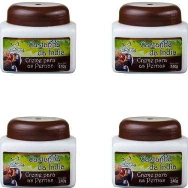 Imagem de Creme Hidratante San Jully Castanha da Índia Pote 240g Kit 4 Unidades