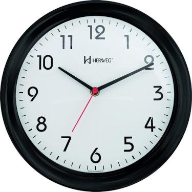 Imagem de Relógio De Parede Quartz 28 Cm Preto - Preto