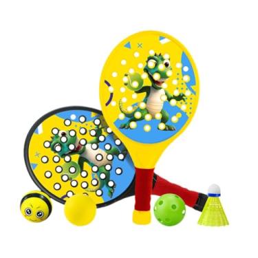 Imagem de simhoa Raquetes de tênis de padel raquetes de tênis confortável profissional não deslizante com bolas para jogos partidas de praia de quintal