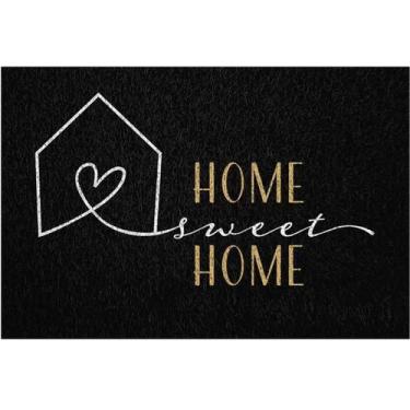 Imagem de Tapete Porta Entrada Casa Capacho Vinil Home Love 60x40cm Home Kapazi