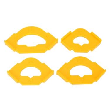 Imagem de Modelo do Roteador DE Gabarito RADIUS, Roteamento DE Madeira Direita Retor DE Corte DE Canto DE Pós -Pós -Canto, Plástico ABS, Amarelo, 4 Tamanhos R20T20 R25T25 R30T30 R40T40, 8