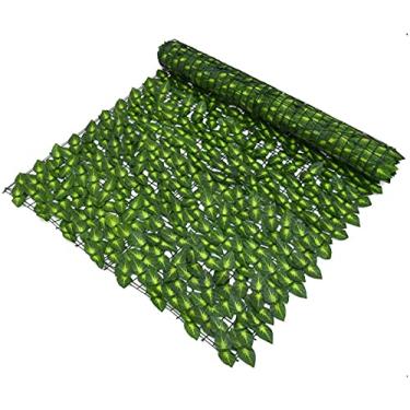 Imagem de Cercas decorativas cerca viva artificial para jardim ao ar livre varanda quintal, parede de grama artificial, painéis de sebes de hera falsa e tela de cerca de privacidade (tamanho: verde 0,5 * 1M) ()