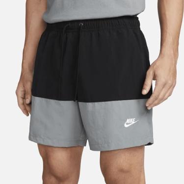 Imagem de Nike Short masculino Club tecido colorido bloqueado tamanho - pequeno, Preto/cinza fumê e branco, P