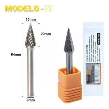 Imagem de Lima Rotativa 6mm Tungstênio Fresa Metal Duro (Cone)