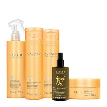 Imagem de Kit Cadiveu Professional Nutri Glow Shampoo Condicionador Máscara P Fl