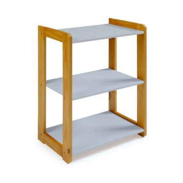 Imagem de Estante para Livros 75x54x30cm Infantil Azul Bebê/Amêndoa