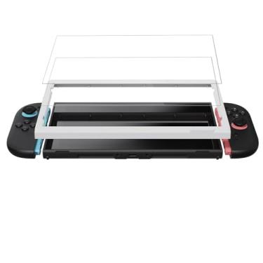 Imagem de SAVAGE RAVEN Protetor de tela de vidro temperado de alta transparência de alta sensibilidade da Skull & Co. para Nintedo Switch 2 com posicionador - acabamento fosco antirreflexo (pacote com 2)