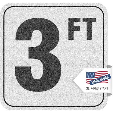 Imagem de Adesivo de vinil de azulejo personalizado aquático 3M para nadar na piscina, marcador de profundidade, 7,62 cm, fonte de 10,16 cm