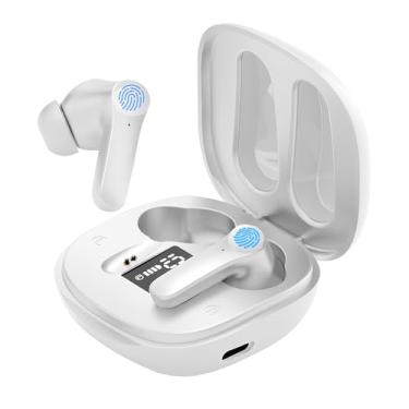 Imagem de Fones de ouvido Ai Translation em tempo real, JE 3 em 1 tradutor de idiomas com 150 idiomas, dispositivo eletrônico de tradução de idioma estrangeiro para aprendizado de viagens de negócios (branco)