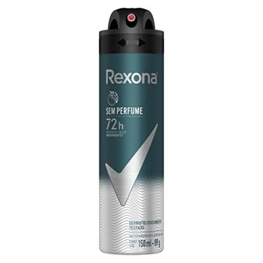 Imagem de Desodorante Antitranspirante Aerosol Masculino Rexona Sem Perfume 72 horas 150ml (A embalagem pode variar)