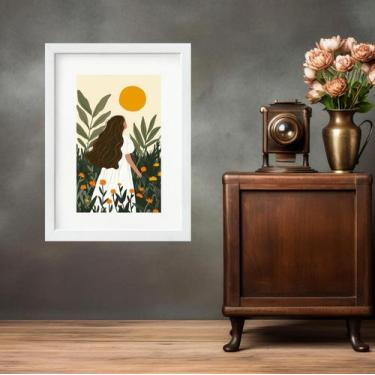 Imagem de Quadro Interação Com a Lua - 60x48cm - Quadros On-line, Moldura Preta