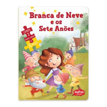 Imagem de Livro - BRANCA DE NEVE E OS SETE ANÕES:LIVRO COM QUEBRA CABEÇA