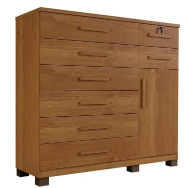 Imagem de Comoda New Vitoria Quarto Com 8 Gavetas E 1 Porta Cinamomo Cinamomo