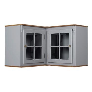 Imagem de Aéreo De Canto Cozinha 2 Portas De Vidro Hannover - M550708V Garapa - Verniz