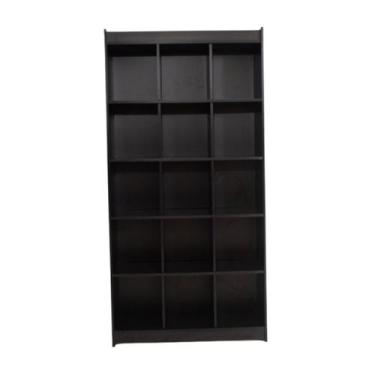 Imagem de Estante Colméia 100% Mdf Preto - Suprema Móveis