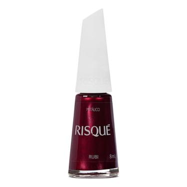 Imagem de Esmalte Risqué Vermelho Metálico Rubi 8ml