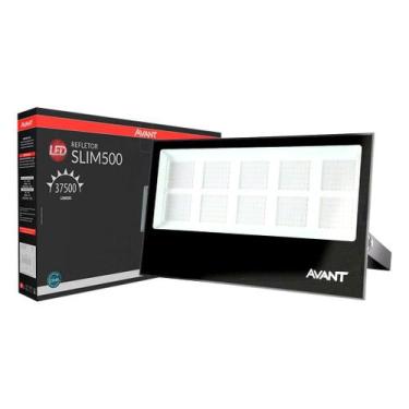 Imagem de Refletor Led Slim 500w 6500k Branco Frio 110v/220v Ip65 a prova d'água