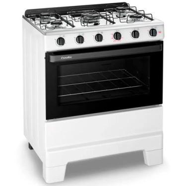 Imagem de Fogão Esmaltec Ideal Pop 5 Bocas Manual Mesa Aço Inox, Branco