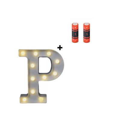 Imagem de Letra Luminária Led 3d Festa Decoração + Pilha Grátis - Partiufesta, P