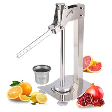 Imagem de Espremedor de frutas manual resistente e espremedor de limão – Prensa de frutas de aço inoxidável para limão, limão, laranja | Espremedor manual profissional e triturador de nozes | Nizodo