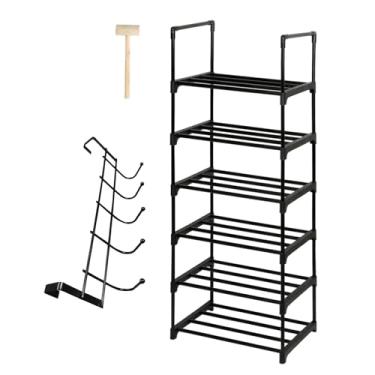 Imagem de ＫＬＫＣＭＳ Sapateira para entrada, organizador de sapatos, independente, fácil de montar, prateleira de armazenamento de sapatos para quarto, dormitório,