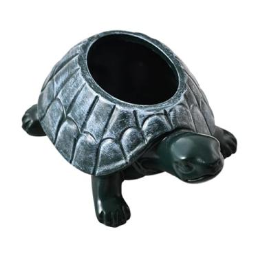 Imagem de Ｂｅｓｇａ Suporte para plantas bonsai, vaso de jardim colecionável para animais, vaso de flores de tartaruga para armário de aniversário, estante de gramado