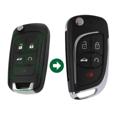Imagem de Carcaça Adaptação Chave Canivete Novo Modelo Chevrolet Cruze Camaro - 