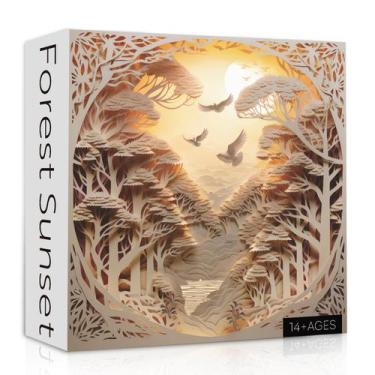Imagem de Quebra-cabeça Puzzling Forest Sunset 1000 peças para adultos - Ppuzzli
