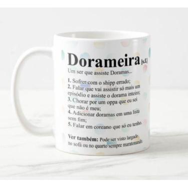 Imagem de Caneca Cerâmica Dorameira - Quatro Estações, Branco, 9,7 cm Altura x 1