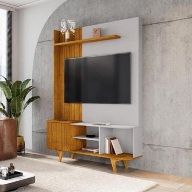 Imagem de Home TV 55 Polegadas Ilha do Mel Naturalle Fresado Off-White - CASA H