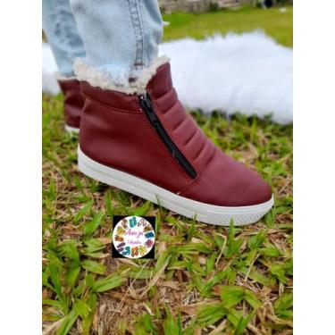 Imagem de Tenis Botinha Bota - AnaJu, Bordô, 24-25