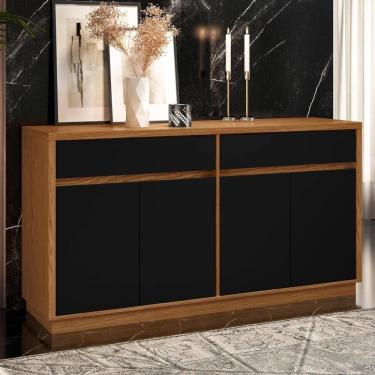 Imagem de Bancada Moderna 4 Portas Piran Ype Preto