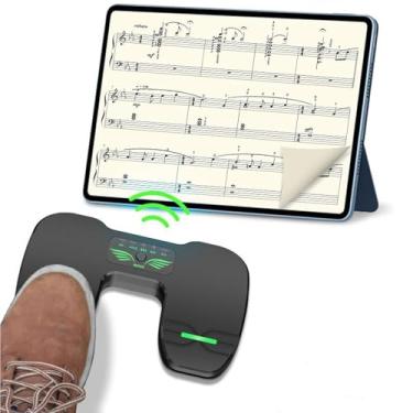 Imagem de Virador de página sem fio Bluetooth Music Page Turner, pedal silencioso para iPad, tablets, telefones Android, iOS, teclado, interruptores de pé