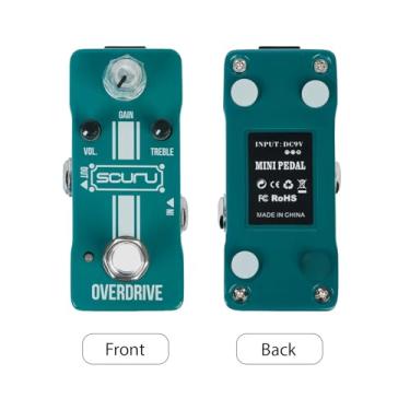 Imagem de Scuru Guitar Overdrive Efeitos Pedal Mini Pedal de guitarra de guitarra de guitarra de guitarra com o verdadeiro efeito de overdrive clássico para o blues rock tocadores de metal